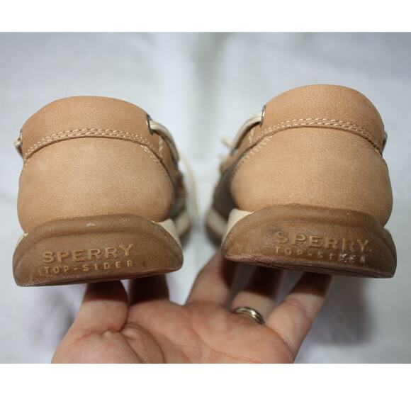 Sperry Women's 7M Top-Sider Boat Shoes Angelfish Linen/Oat - Picture 4 of 7